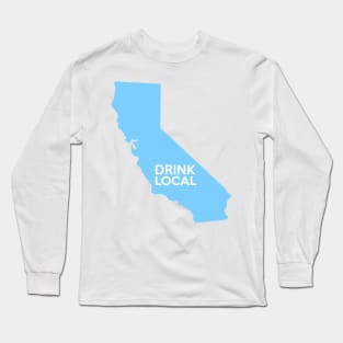 California Drink Local CA Blue Long Sleeve T-Shirt